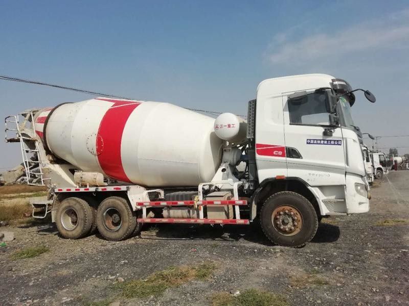 SANY Used Concrete Mixer Trailer , Used Portable Cement Mixer 6*4 Drive
