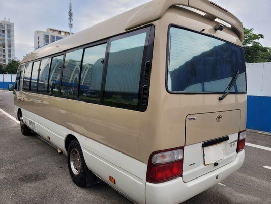 29seats Used Toyota Coaster Bus Mini Van Coach Bus Used 2TR Gasoline Engine