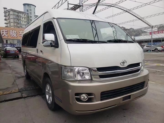 13seats Used Toyota Hiace Bus 2TR Gasoline Engine Front Engine Second Hand Van