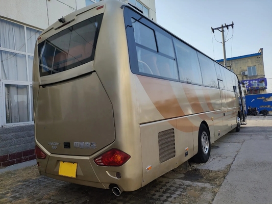 Used Travel Bus Yuchai Engine Double Doors 53 Seats 12 Meters Second Hand Zhongtong Bus LCK6125