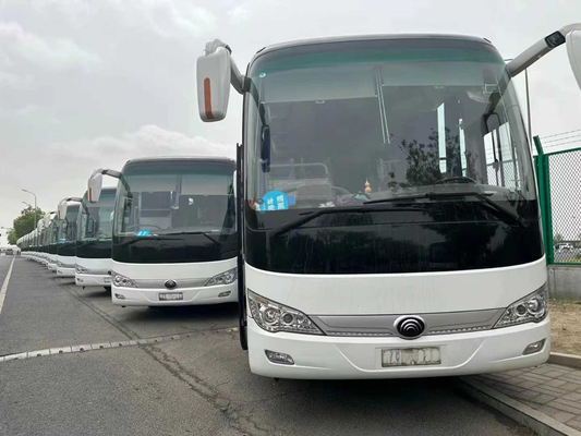Used Luxury Bus White Color 50 Seats Leaf Spring 2018 Year Middle Door Rare Engine 2nd Hand Yutong Bus ZK6119