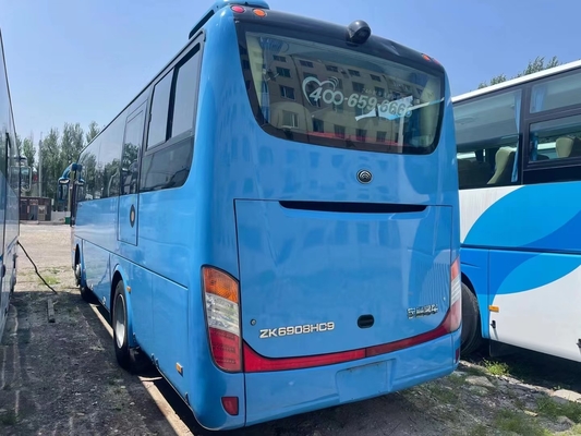 Used Bus And Coach 39 Seats Yuchai Engine 245hp 2015 Year Blue Color Rare Engine Young Tong ZK6908