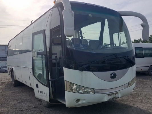 2nd Hand Coach 47 Seats Sealing Window Air Conditioner EURO III Yuchai Engine 10.5 Meters Young Tong ZK6100