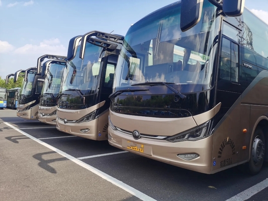 Used Luxury Buses 50 Seats Champagne Color Middle Passenger Door Water Dispenser Second Hand Youngtong ZK6117
