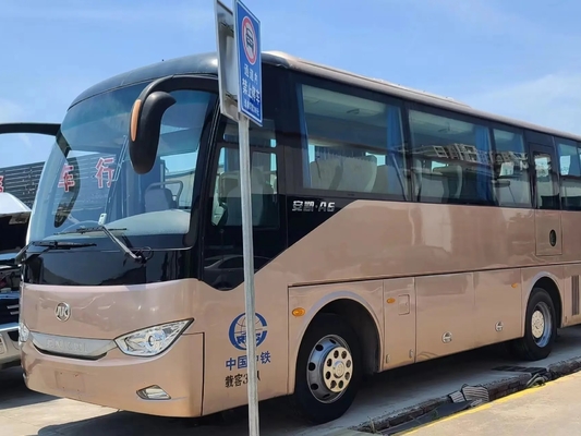 Used Diesel Buses 2015 Year EURO IV Emission Standard 35 Seats Sealing Window Champagne Color Ankai Bus HFF6859