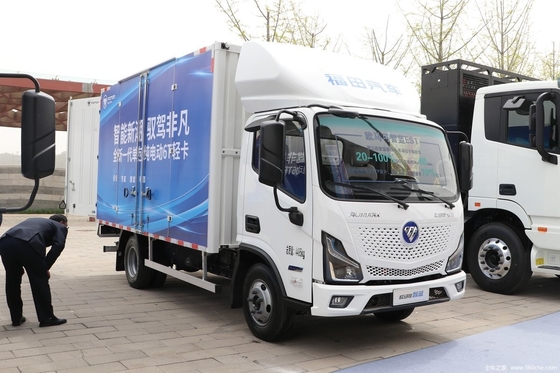 New Energy Pure Electric Vehicle Foton 4*2 Drive Mode Light Van Truck 280km