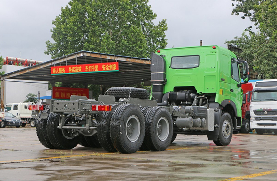 6*4 Dump Truck Suppliers Sinotruck Howo T7H Green Color 6 Cylinders 400hp Powerful Engine