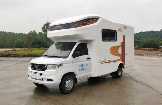 Box Truck Container Wuling Motor Home Car 5.8 Meters With Toilet Comfortable Bed And Sofa
