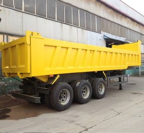 3 Axles Used Truck Trailers , Used Tipper Trailer With 45 Ton Payload