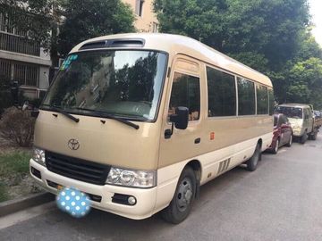 LHD Used Toyota Coaster Bus With 2TR Gas Engine No Damage Mini Bus