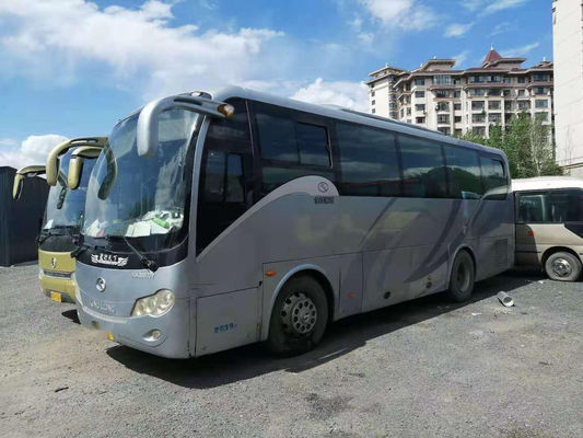 Used Kinglong Bus XMQ6900 Double Doors 39seats Low Kilometer Left Steering Steel Chassis