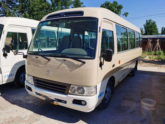 Used Toyota Coaster 17-30 Seater Luxury Seats Desks Gasoline LHD 2017 Made in Japan