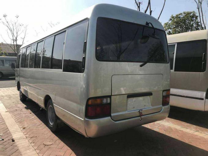 LHD Used Toyota Coaster Bus With 2TR Gas Engine No Damage 