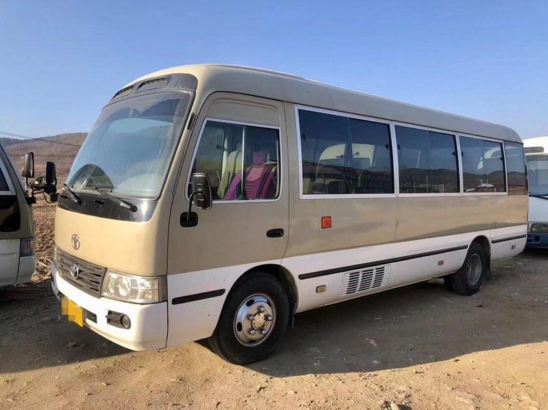 26 Seats Used TOYOTA Coaster Mini Bus Passenger Tourism Bus With Electric Door