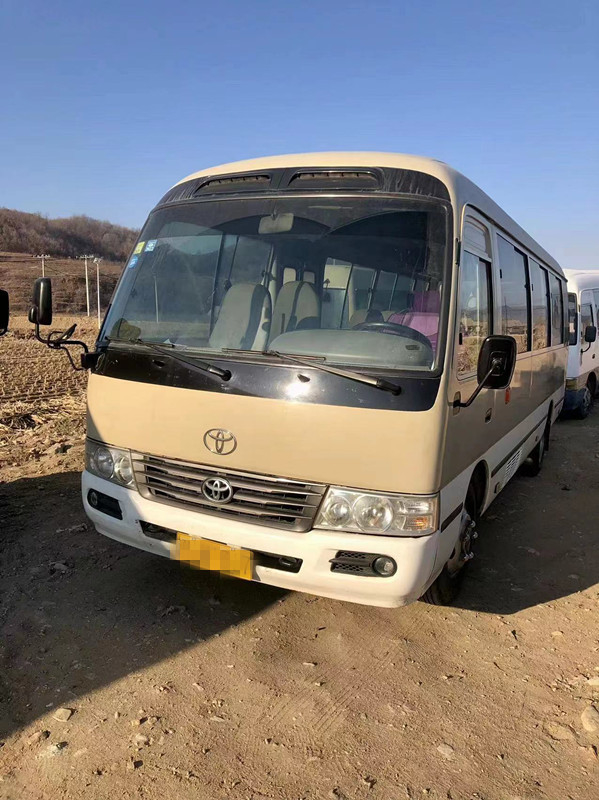 26 Seats Used TOYOTA Coaster Mini Bus Passenger Tourism Bus With Electric Door