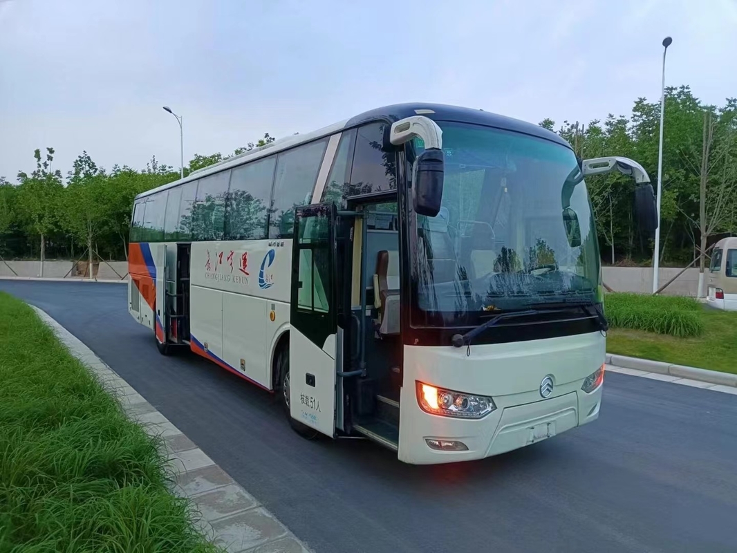 51 Seats Rhd Rear Engine Used Coach Buses Golden Dragon XML6113 Two Doors Euro IV