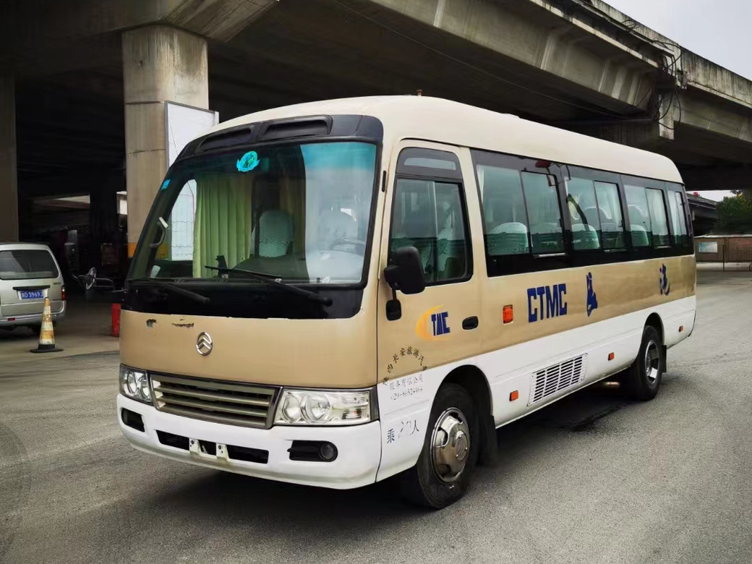 22seats Golden Dragon Used Coaster Bus Mini Coach Yuchai 90kw 2015-2017 Diesel Engine