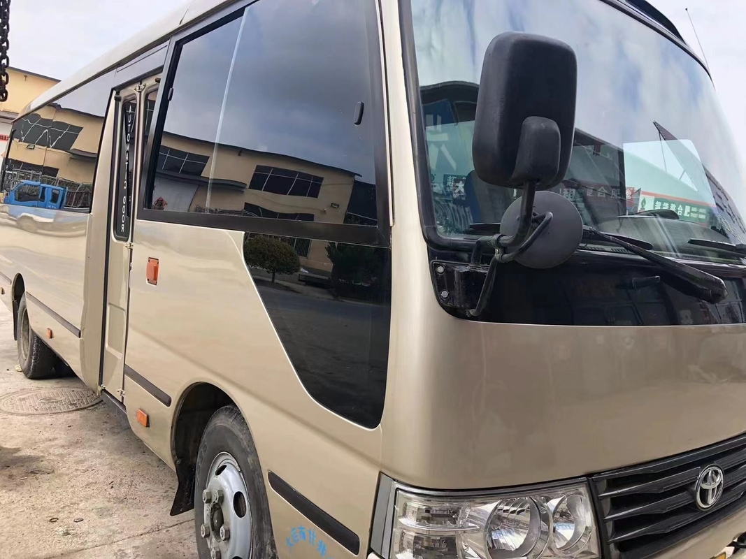 Toyota Mini Used Coaster Bus With Left Passenger Door 23 Seats 1Hz Diesel Engine
