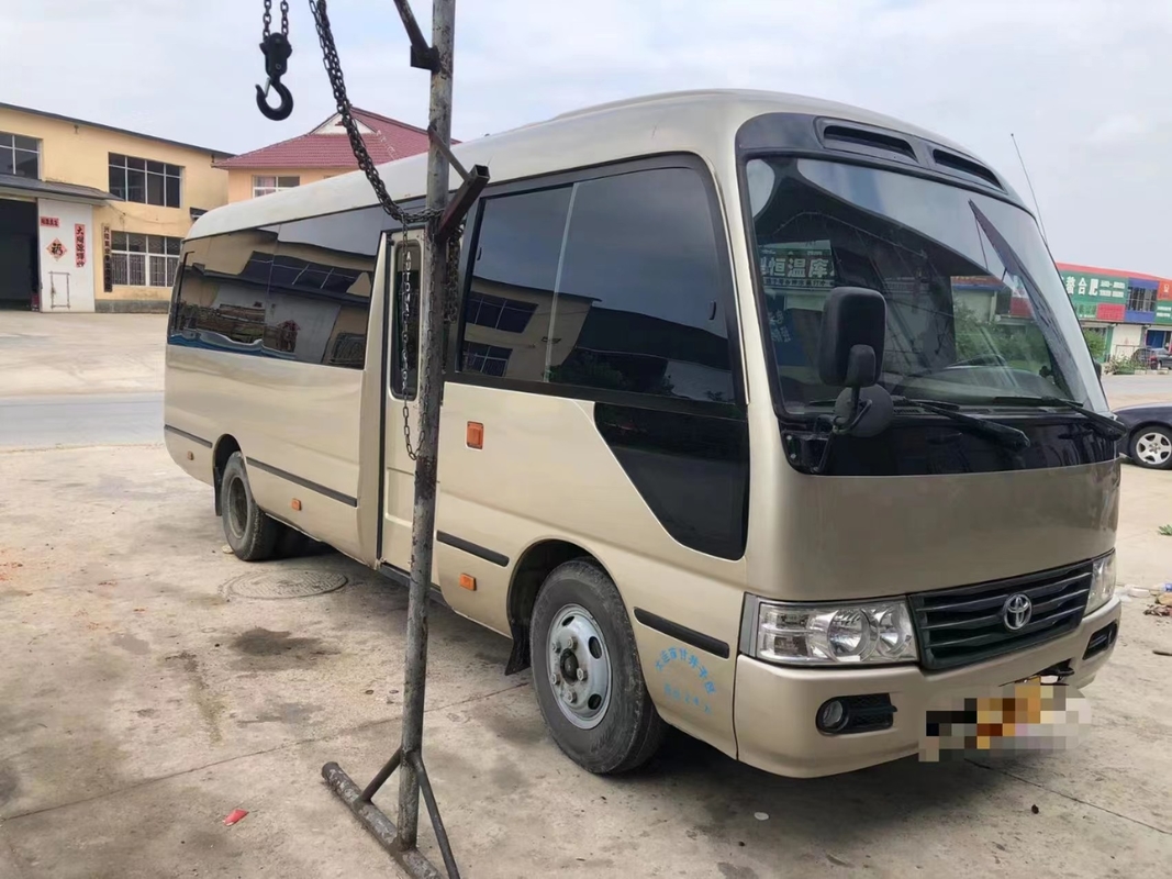 Toyota Mini Used Coaster Bus With Left Passenger Door 23 Seats 1Hz Diesel Engine
