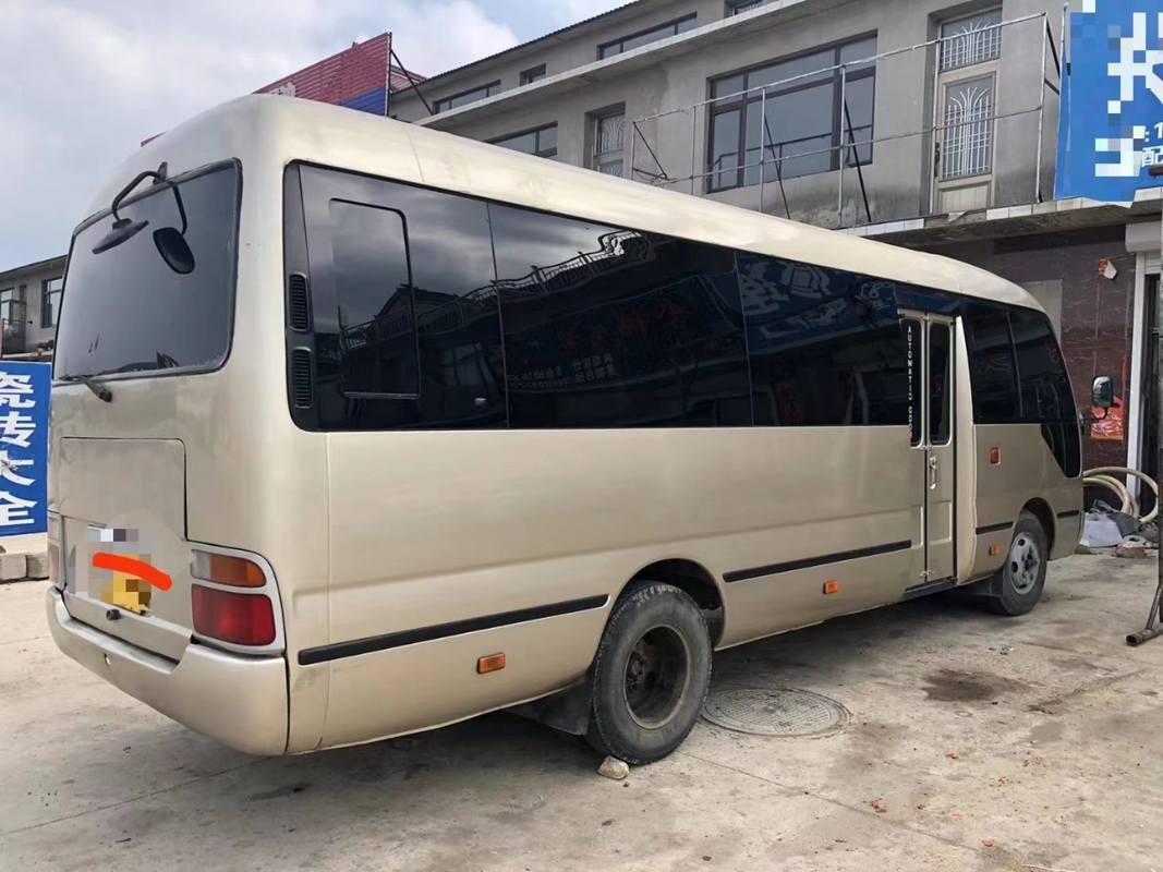 Toyota Mini Used Coaster Bus With Left Passenger Door 23 Seats 1Hz Diesel Engine