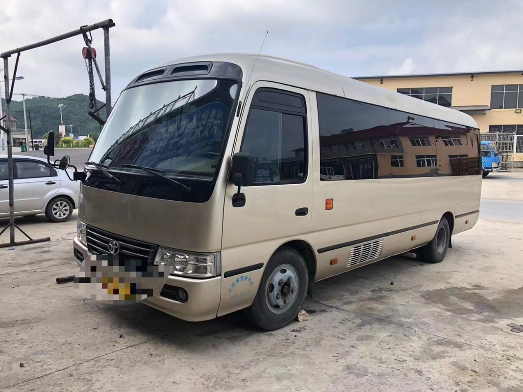 Toyota Mini Used Coaster Bus With Left Passenger Door 23 Seats 1Hz Diesel Engine