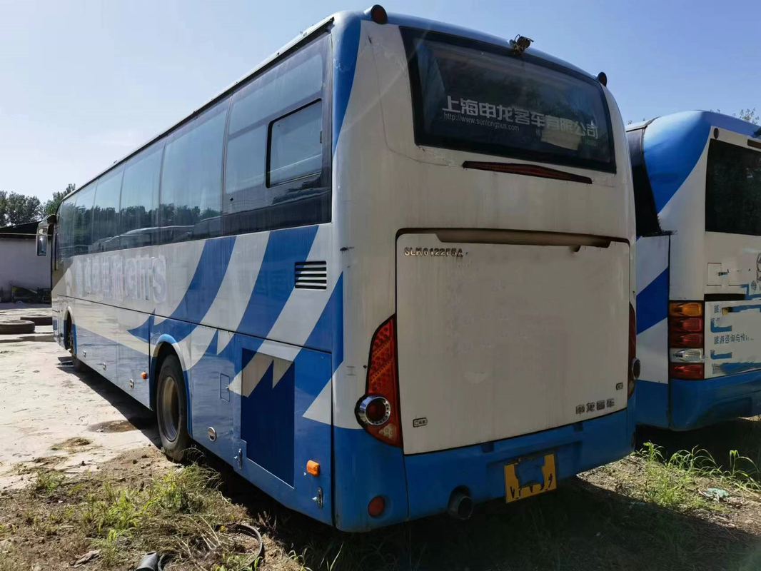 Rear Engine Sunlong Used Coach Bus LHD SLK6122 Air Bag Suspension 55seats High Chassis