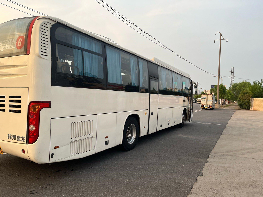 Air Suspension Higer Brand Used Coach Bus 53 Seater Double Doors Wp.7 Diesel Engine KLQ6129