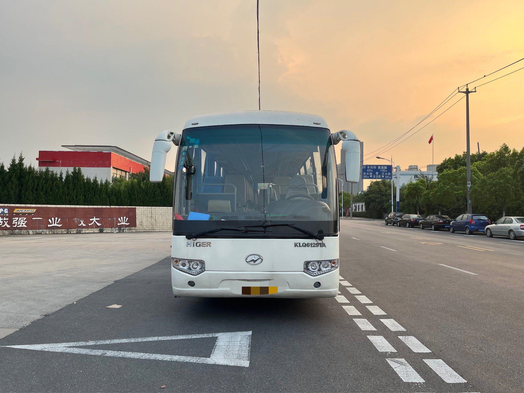 Air Suspension Higer Brand Used Coach Bus 53 Seater Double Doors Wp.7 Diesel Engine KLQ6129