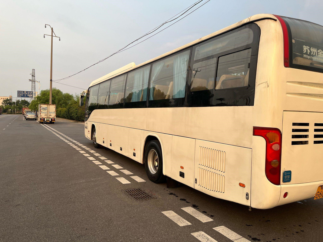 Air Suspension Higer Brand Used Coach Bus 53 Seater Double Doors Wp.7 Diesel Engine KLQ6129
