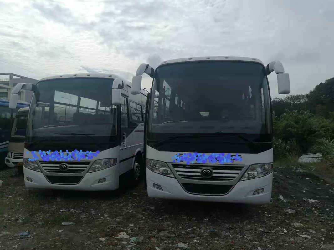 RHD / LHD Used Coach Bus 2+3layout 60seats With Bumper Plate Spring Suspension Yutong ZK6112D