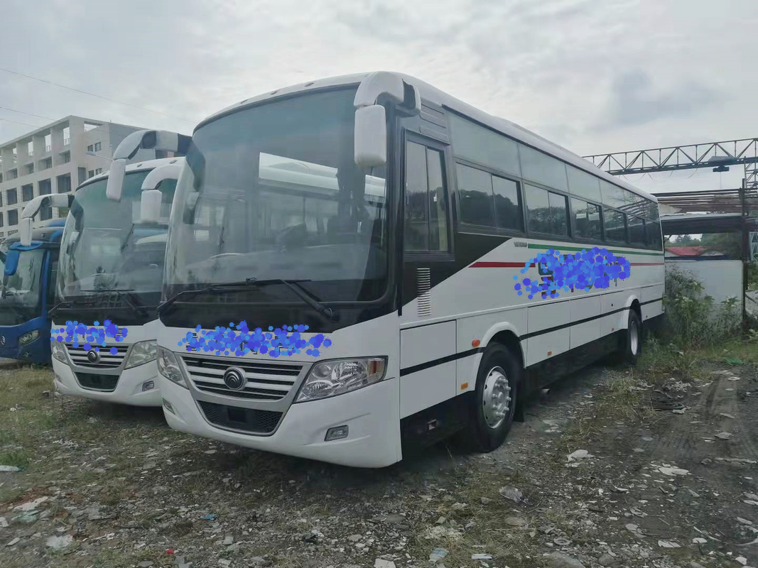 RHD / LHD Used Coach Bus 2+3layout 60seats With Bumper Plate Spring Suspension Yutong ZK6112D