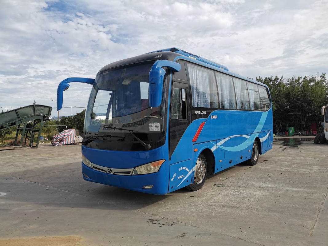 XMQ6802 Used Bus Kinglong Left Steering Coach 35seats Electric YC4G 147kw Air Bag Suspension