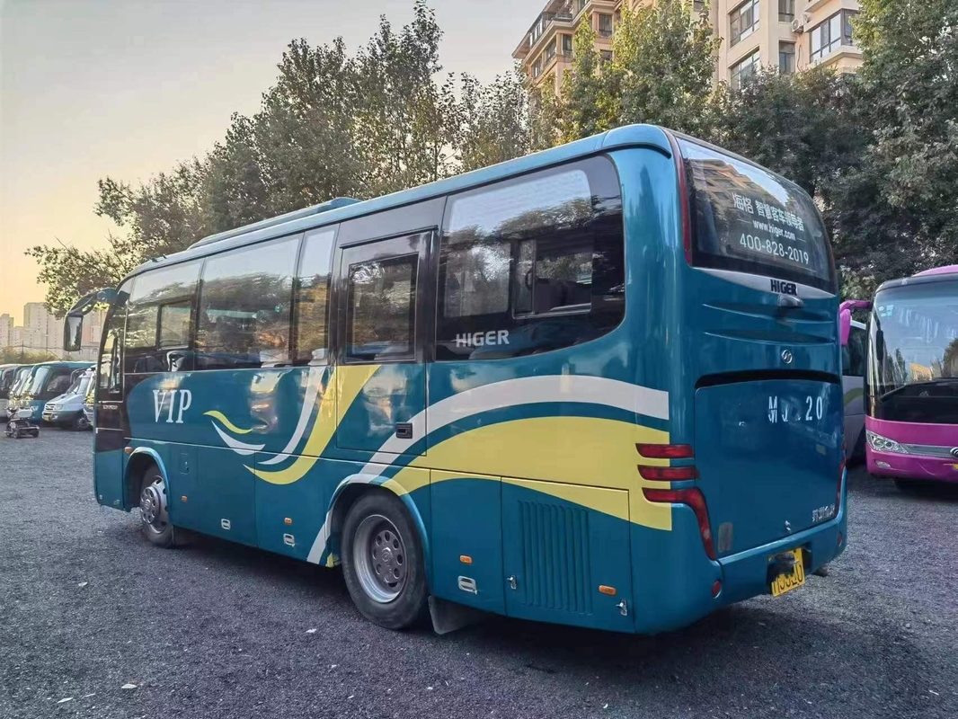 Luxury Higer KLQ6796 Used Coach Buses 34 Seats LHD Rear Engine 147kw Plate Spring Suspension
