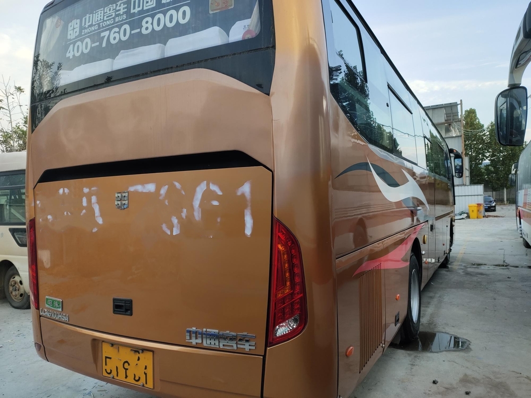 LCK6100 44seater Used Coach Zhongtong Bus Yuchai Engine Two Doors Left Hand Drive