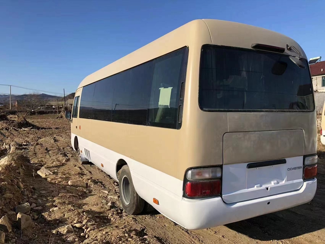 Toyota Coaster Bus 23 Seater Toyota Mini Bus 2TR Gasoline Engine 2nd Hand School Bus