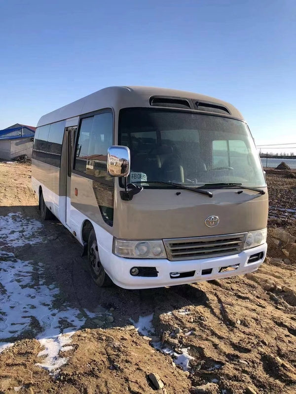 Toyota Coaster Bus 23 Seater Toyota Mini Bus 2TR Gasoline Engine 2nd Hand School Bus