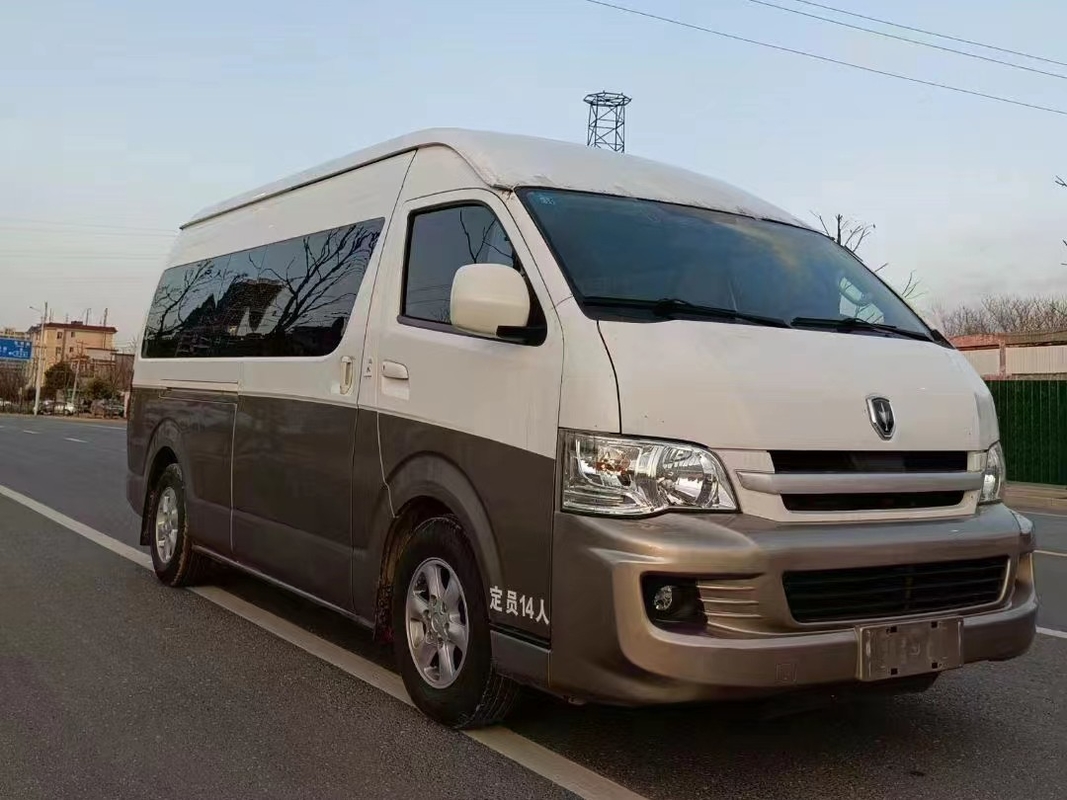 2nd Hand Mini Bus 14 Seats Front Engine Use Gasoline Used Golden Cup SY6548 Mini Van