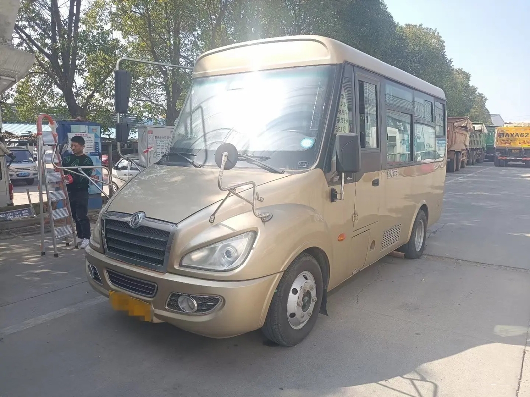 Second Hand Mini Van Front Engine Folding Gate Slidng Windows 14 Seats Used Dongfeng Mini Bus EQ6550