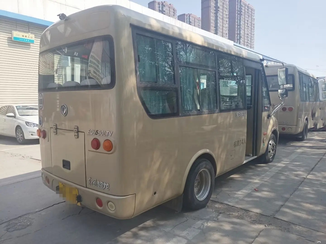 Second Hand Mini Van Front Engine Folding Gate Slidng Windows 14 Seats Used Dongfeng Mini Bus EQ6550