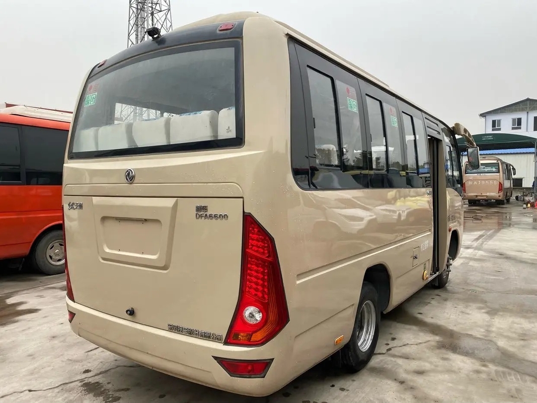 2nd Hand Bus Sliding Windows Yuchai Engine 19 Seats Air Conditioner Uesd Dongfeng Mini Bus DFA6600