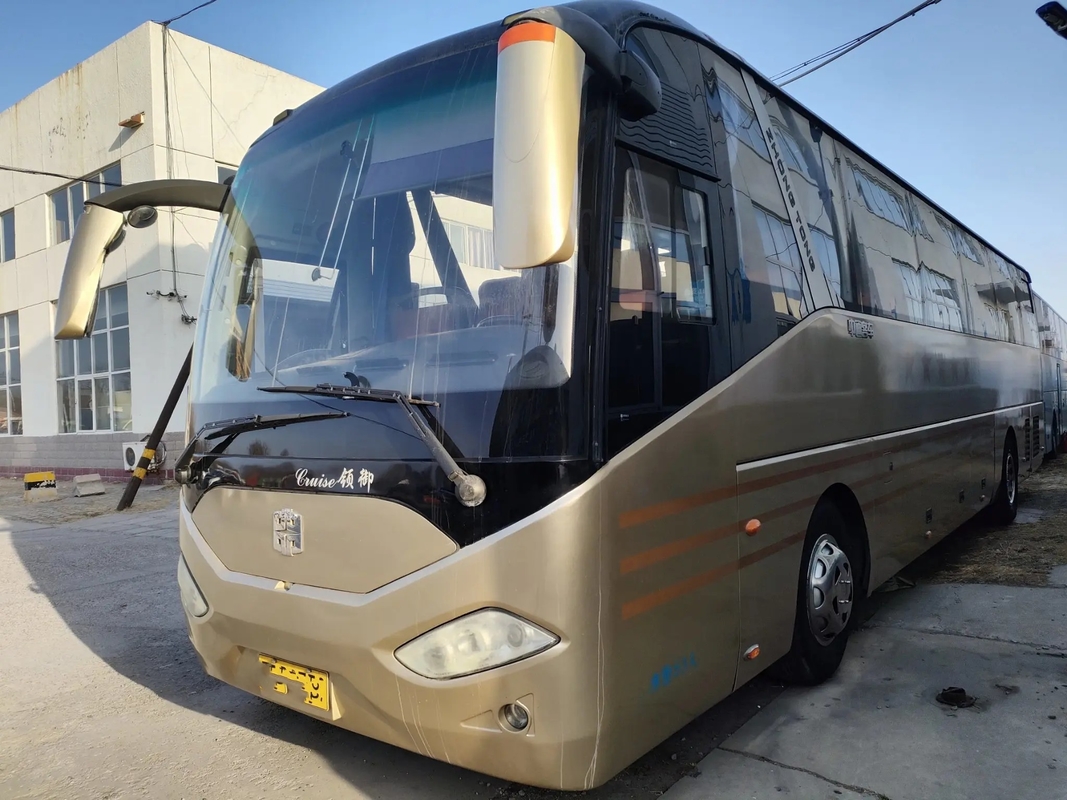 Used Travel Bus Yuchai Engine Double Doors 53 Seats 12 Meters Second Hand Zhongtong Bus LCK6125