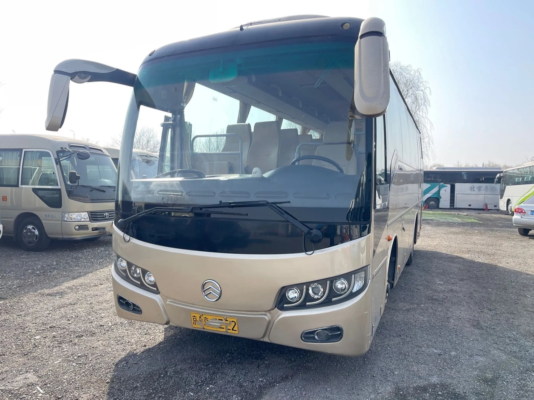 Old Coach Bus 37 Seats Manual Transmission LHD Rear Engine Used Golden Dragon XML6857 Air Conditioner