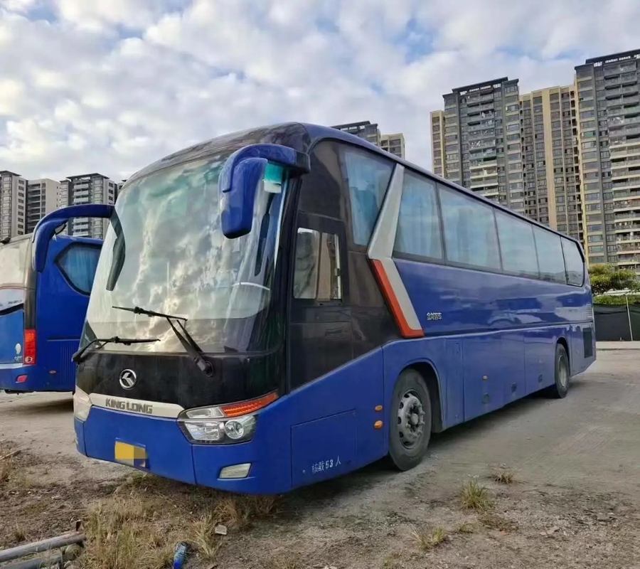 Used Bus And Coach Middle Door 12 Meters Sealing Window 53 Seats Second Hand Kinglong Bus XMQ6129