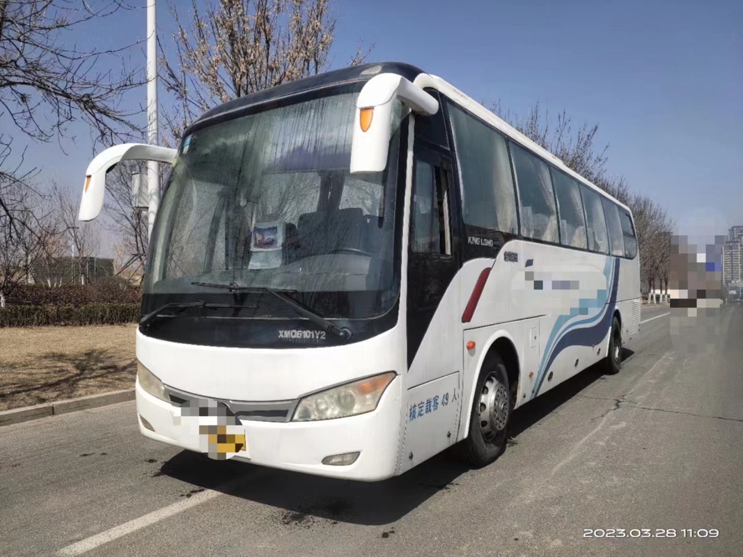 2nd Hand Bus 10.5 Meters Sealing Window Middle Passenger Door 47 Seats Air Conditioner Used Kinglong Bus XMQ6101