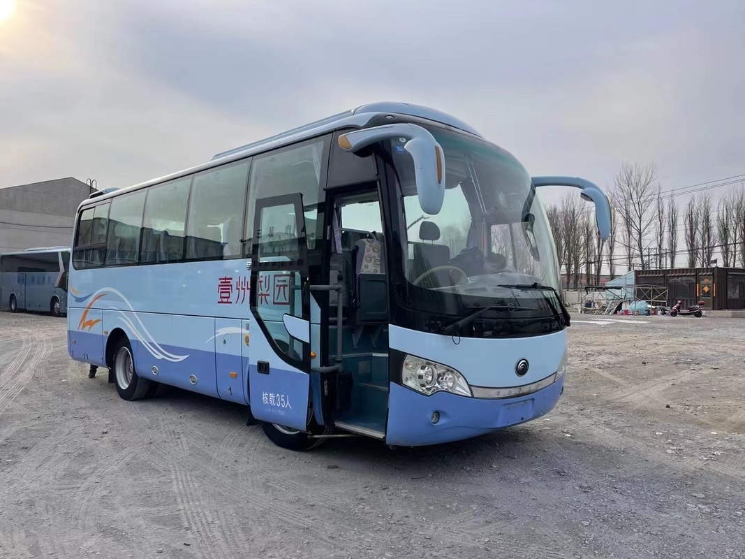 Used Transit Bus Left Hand Drive 35 Seats 2nd Hand Young Tong Bus ZK6808 Single Door 8 Meters