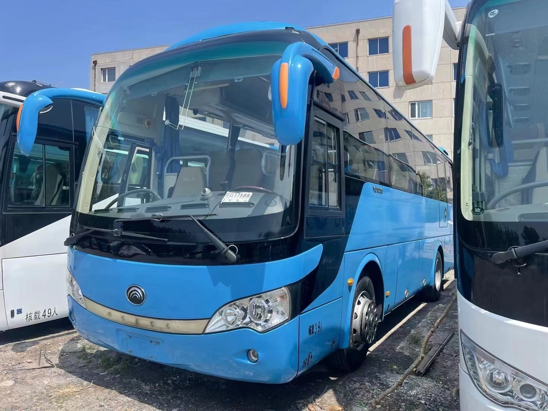 Used Bus And Coach 39 Seats Yuchai Engine 245hp 2015 Year Blue Color Rare Engine Young Tong ZK6908
