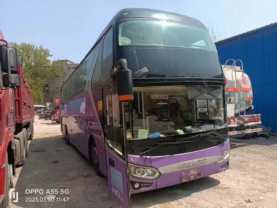 Used Tour Bus Weichai Engine Airbag Suspension 54 Seats Air Conditioner Single Door Kinglong XMQ6119