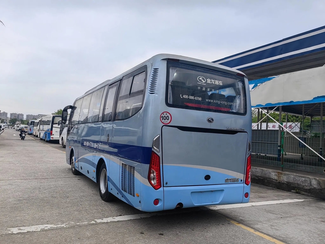 Used Shuttle Bus 26 Seats Sealing Window 8.5 Meters 220hp Engine Manual Transmission Kinglong Bus XMQ6859