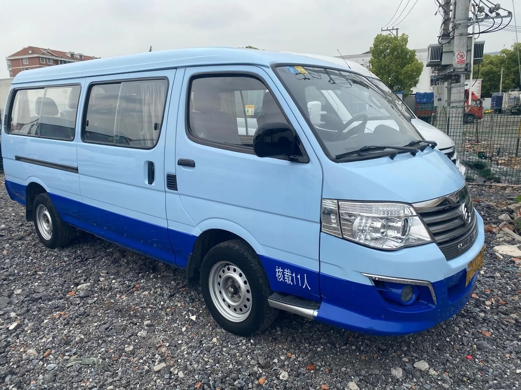 Used 12 Seater Minibus White And Blue Color 11 Seats Golden Dragon Hiace XML6532 Gasoline Engine LHD