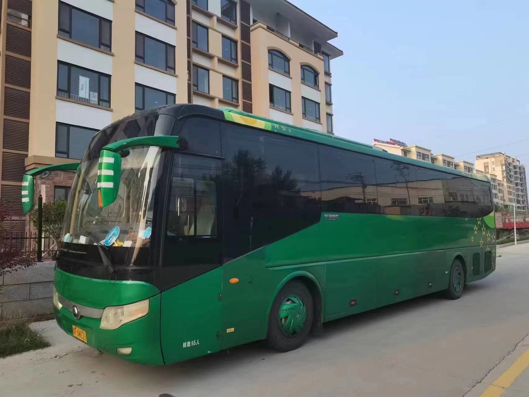 Long Distance Buses 55 Seats Luxury Coach Green Color 2017 Year Manual Transmission Second Hand Yutong Bus ZK6127